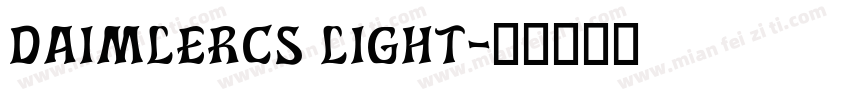 daimlerCS light字体转换